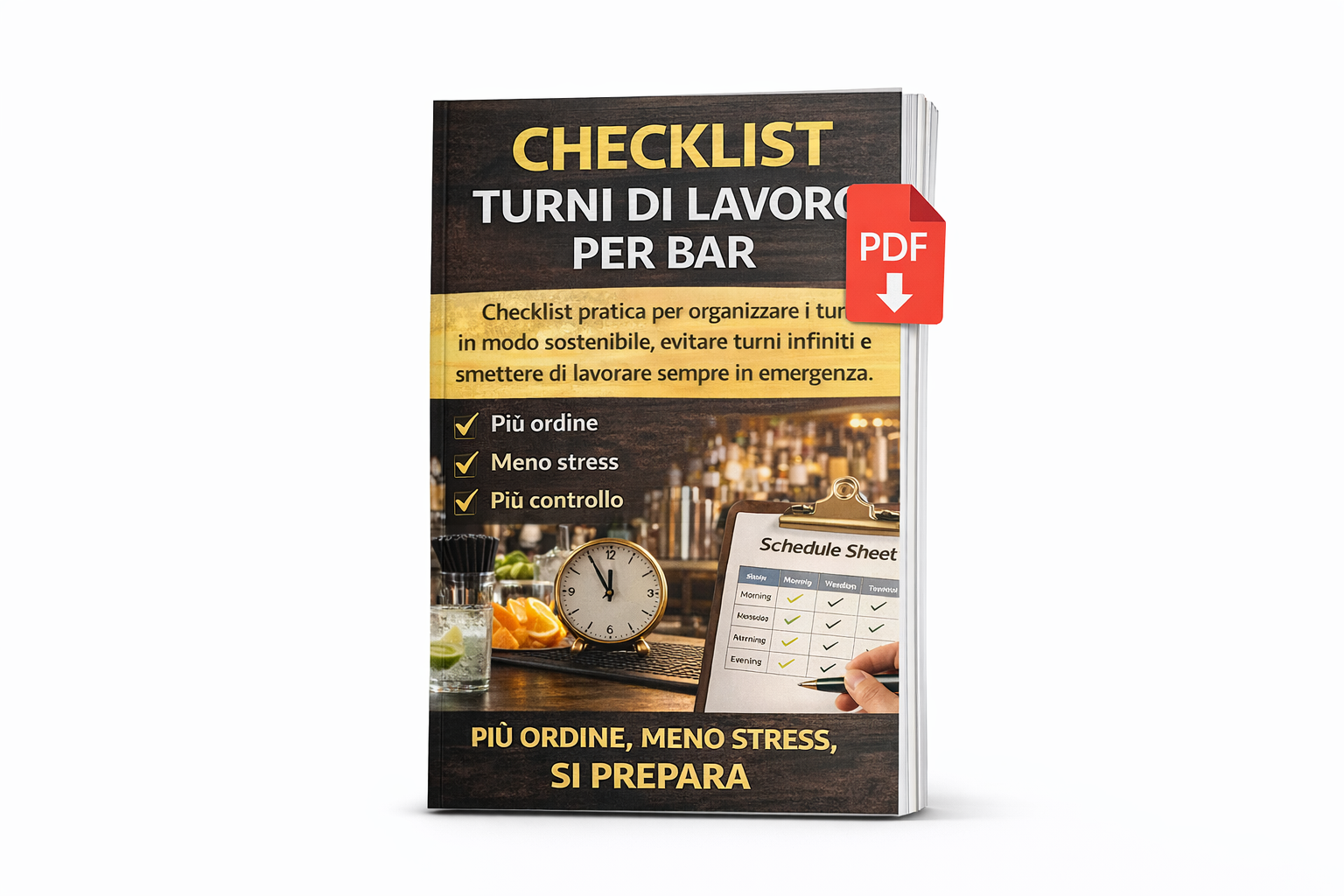 Bar Work Shift Checklist 