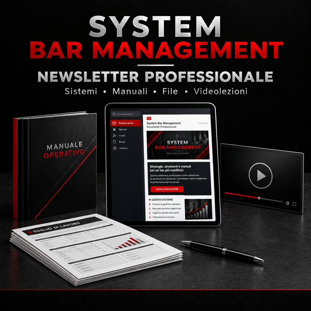 Cover System Bar Management Newsletter Professionale
