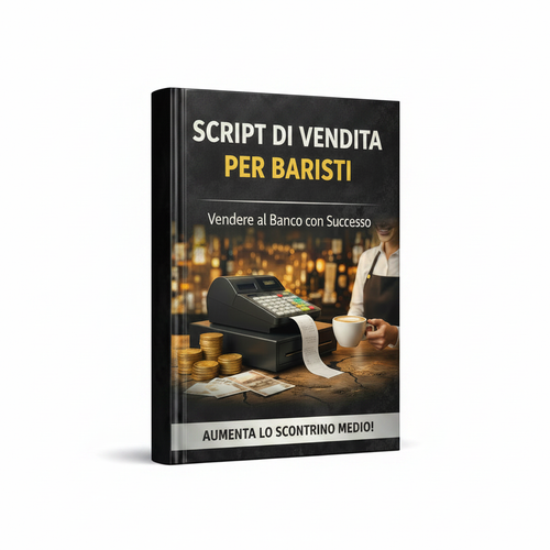 Script di Vendita per Baristi — Sfondo Bianco
